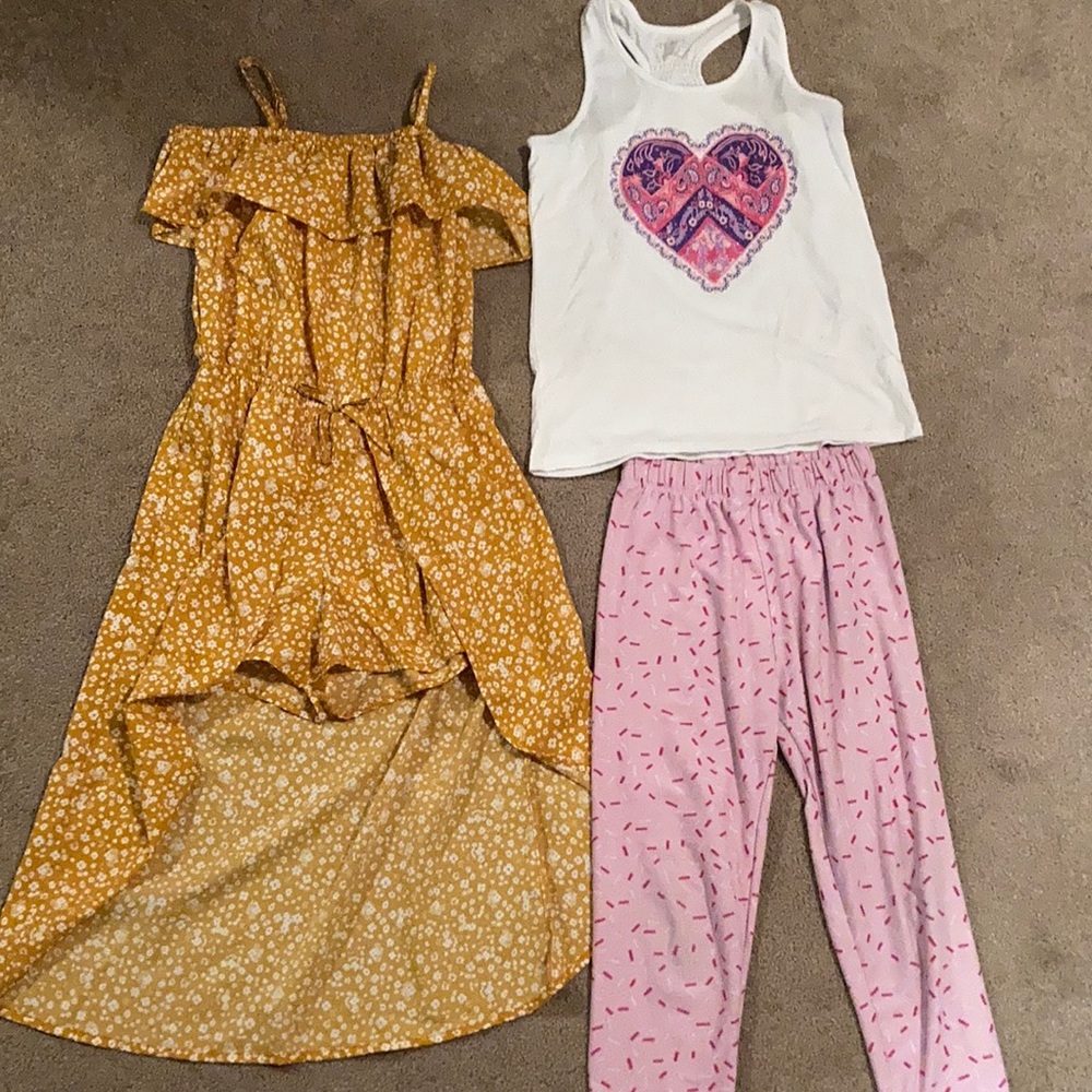 Dress, shirt and Capri leggings